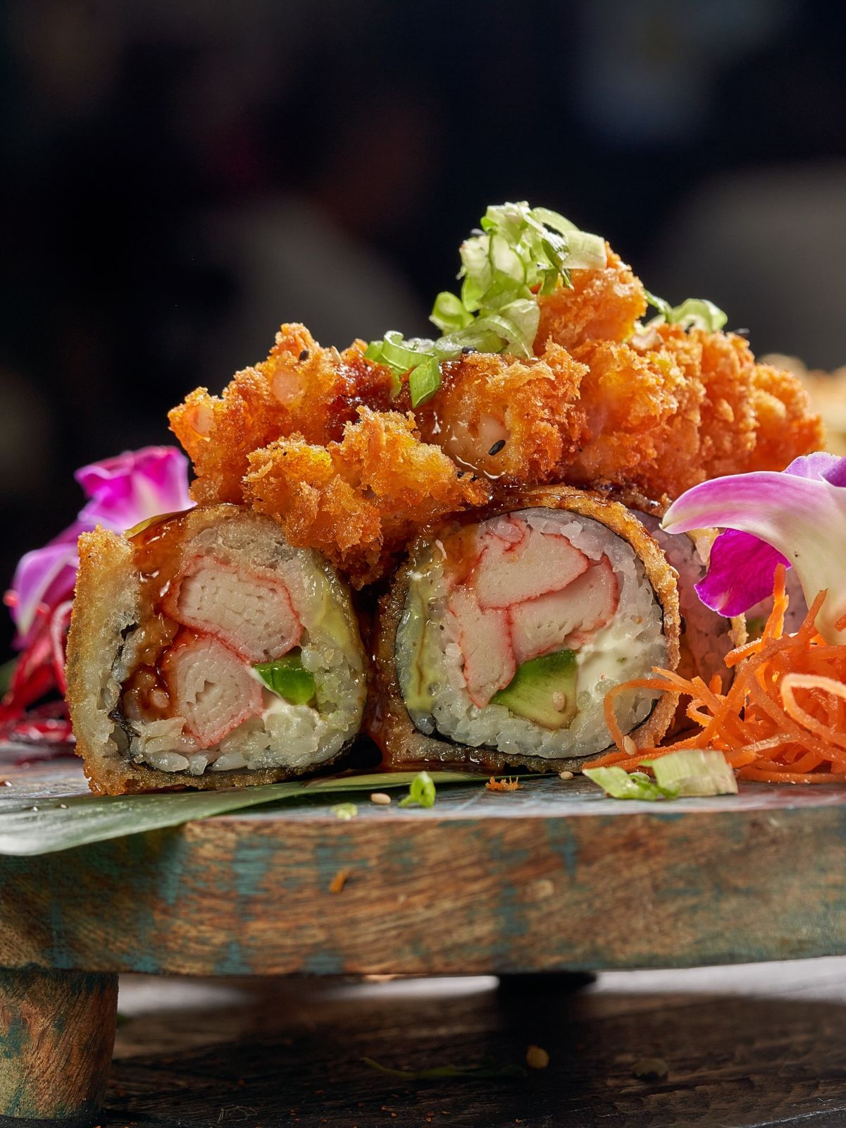 Tempura sushi rolls